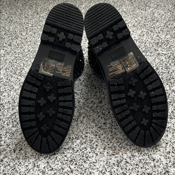 Michael Kors Glossy Black Studded Boots - Picture 10 of 11